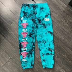 Broken Promises You Played Me Blue Tie Dye Joggers